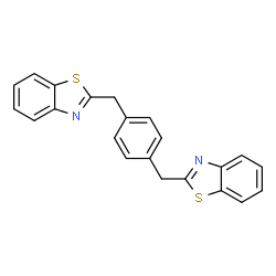 ChemSpider 2D Image | 2,2'-[1,4-Phenylenebis(methylene)]bis(1,3-benzothiazole) | C22H16N2S2