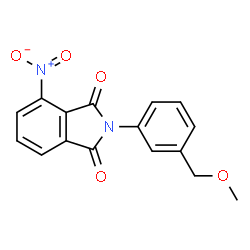 ChemSpider 2D Image | 2-[3-(Methoxymethyl)phenyl]-4-nitro-1H-isoindole-1,3(2H)-dione | C16H12N2O5