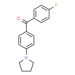 ChemSpider 2D Image | (4-Fluorophenyl)[4-(1-pyrrolidinyl)phenyl]methanone | C17H16FNO