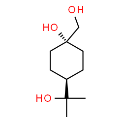 ChemSpider 2D Image | trans-1-(Hydroxymethyl)-4-(2-hydroxy-2-propanyl)cyclohexanol | C10H20O3