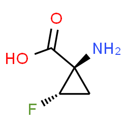 ChemSpider 2D Image | (1R,2S)-1-Amino-2-fluorocyclopropanecarboxylic acid | C4H6FNO2