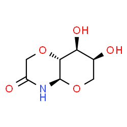 ChemSpider 2D Image | (4aR,7S,8S,8aR)-7,8-Dihydroxyhexahydropyrano[3,2-b][1,4]oxazin-3(2H)-one | C7H11NO5