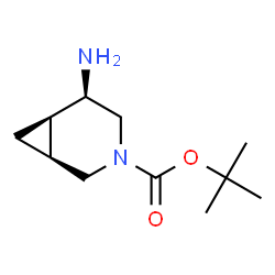 ChemSpider 2D Image | 2-Methyl-2-propanyl (1S,5R,6R)-5-amino-3-azabicyclo[4.1.0]heptane-3-carboxylate | C11H20N2O2