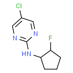 ChemSpider 2D Image | 5-Chloro-N-(2-fluorocyclopentyl)-2-pyrimidinamine | C9H11ClFN3