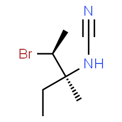 ChemSpider 2D Image | [(2S,3S)-2-Bromo-3-methyl-3-pentanyl]cyanamide | C7H13BrN2