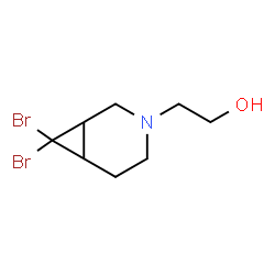 ChemSpider 2D Image | 2-(7,7-Dibromo-3-azabicyclo[4.1.0]hept-3-yl)ethanol | C8H13Br2NO