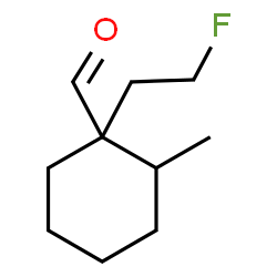 ChemSpider 2D Image | 1-(2-Fluoroethyl)-2-methylcyclohexanecarbaldehyde | C10H17FO