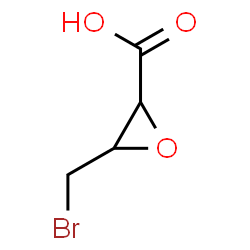 ChemSpider 2D Image | 3-(Bromomethyl)-2-oxiranecarboxylic acid | C4H5BrO3