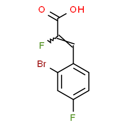ChemSpider 2D Image | (2Z)-3-(2-Bromo-4-fluorophenyl)-2-fluoroacrylic acid | C9H5BrF2O2