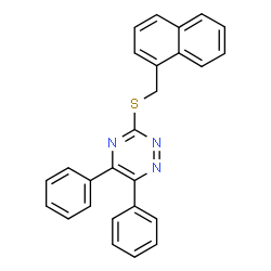 ChemSpider 2D Image | 3-[(1-Naphthylmethyl)sulfanyl]-5,6-diphenyl-1,2,4-triazine | C26H19N3S
