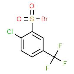 ChemSpider 2D Image | 2-Chloro-5-(trifluoromethyl)benzenesulfonyl bromide | C7H3BrClF3O2S