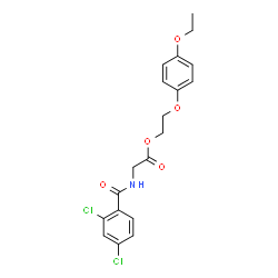 ChemSpider 2D Image | 2-(4-Ethoxyphenoxy)ethyl N-(2,4-dichlorobenzoyl)glycinate | C19H19Cl2NO5