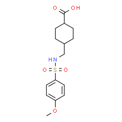 ChemSpider 2D Image | 4-({[(4-Methoxyphenyl)sulfonyl]amino}methyl)cyclohexanecarboxylic acid | C15H21NO5S