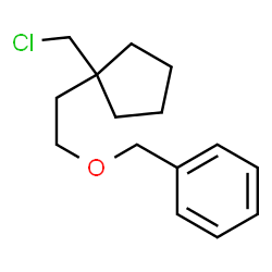 ChemSpider 2D Image | ({2-[1-(Chloromethyl)cyclopentyl]ethoxy}methyl)benzene | C15H21ClO
