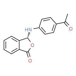ChemSpider 2D Image | (3R)-3-[(4-Acetylphenyl)amino]-2-benzofuran-1(3H)-one | C16H13NO3