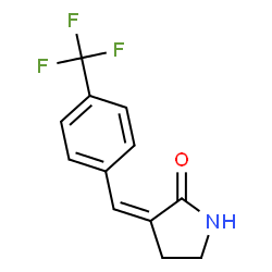 ChemSpider 2D Image | (3Z)-3-[4-(Trifluoromethyl)benzylidene]-2-pyrrolidinone | C12H10F3NO