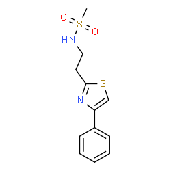 ChemSpider 2D Image | N-[2-(4-Phenyl-1,3-thiazol-2-yl)ethyl]methanesulfonamide | C12H14N2O2S2