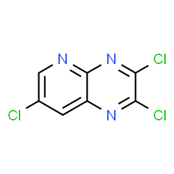 ChemSpider 2D Image | 2,3,7-Trichloropyrido[2,3-b]pyrazine | C7H2Cl3N3