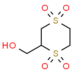 ChemSpider 2D Image | (1,1,4,4-Tetraoxido-1,4-dithian-2-yl)methanol | C5H10O5S2