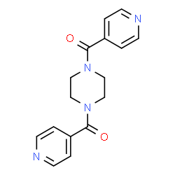 ChemSpider 2D Image | 1,4-bis(pyridine-4-carbonyl)piperazine | C16H16N4O2