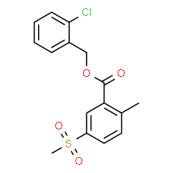 ChemSpider 2D Image | 2-Chlorobenzyl 2-methyl-5-(methylsulfonyl)benzoate | C16H15ClO4S
