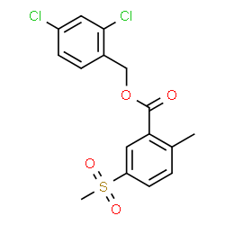 ChemSpider 2D Image | 2,4-Dichlorobenzyl 2-methyl-5-(methylsulfonyl)benzoate | C16H14Cl2O4S