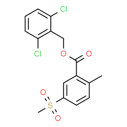 ChemSpider 2D Image | 2,6-Dichlorobenzyl 2-methyl-5-(methylsulfonyl)benzoate | C16H14Cl2O4S