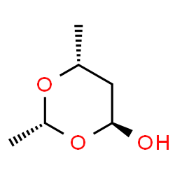 ChemSpider 2D Image | (2R,4S,6R)-2,6-Dimethyl-1,3-dioxan-4-ol | C6H12O3
