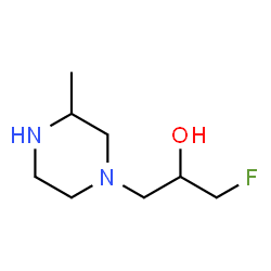 ChemSpider 2D Image | 1-Fluoro-3-(3-methyl-1-piperazinyl)-2-propanol | C8H17FN2O