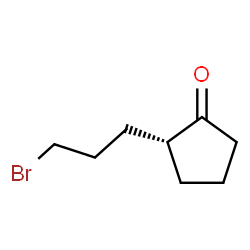 ChemSpider 2D Image | (2R)-2-(3-Bromopropyl)cyclopentanone | C8H13BrO