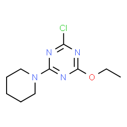 ChemSpider 2D Image | 2-Chloro-4-ethoxy-6-(1-piperidinyl)-1,3,5-triazine | C10H15ClN4O