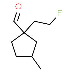 ChemSpider 2D Image | 1-(2-Fluoroethyl)-3-methylcyclopentanecarbaldehyde | C9H15FO