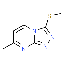 ChemSpider 2D Image | 5,7-Dimethyl-3-methylsulfanyl-[1,2,4]triazolo[4,3-a]pyrimidine | C8H10N4S