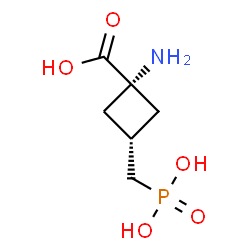 ChemSpider 2D Image | cis-1-Amino-3-(phosphonomethyl)cyclobutanecarboxylic acid | C6H12NO5P