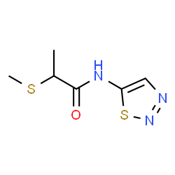 ChemSpider 2D Image | 2-(Methylsulfanyl)-N-(1,2,3-thiadiazol-5-yl)propanamide | C6H9N3OS2