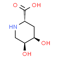 ChemSpider 2D Image | (2S,4R,5S)-4,5-Dihydroxy-2-piperidinecarboxylic acid | C6H11NO4