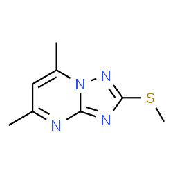 ChemSpider 2D Image | 5,7-Dimethyl-2-(methylsulfanyl)[1,2,4]triazolo[1,5-a]pyrimidine | C8H10N4S