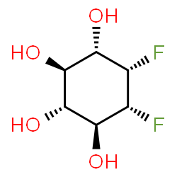 ChemSpider 2D Image | (1S,2R,3R,4S,5R,6S)-5,6-Difluoro-1,2,3,4-cyclohexanetetrol | C6H10F2O4