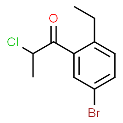 ChemSpider 2D Image | 1-(5-Bromo-2-ethylphenyl)-2-chloro-1-propanone | C11H12BrClO