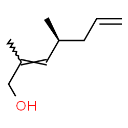 ChemSpider 2D Image | (2E,4S)-2,4-Dimethyl-2,6-heptadien-1-ol | C9H16O