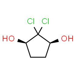 ChemSpider 2D Image | (1R,3S)-2,2-Dichloro-1,3-cyclopentanediol | C5H8Cl2O2