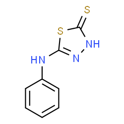 ChemSpider 2D Image | 5-Anilino-1,3,4-thiadiazole-2(3H)-thione | C8H7N3S2