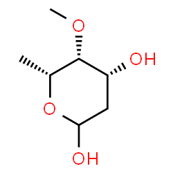ChemSpider 2D Image | 2,6-Dideoxy-4-O-methyl-D-lyxo-hexopyranose | C7H14O4