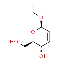 ChemSpider 2D Image | Ethyl 2,3-dideoxy-beta-D-erythro-hex-2-enopyranoside | C8H14O4