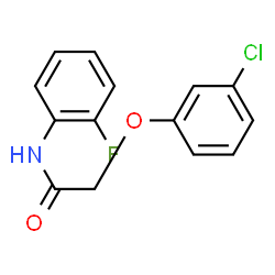 ChemSpider 2D Image | 2-(3-Chlorophenoxy)-N-(2-fluorophenyl)acetamide | C14H11ClFNO2