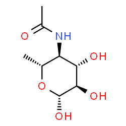 ChemSpider 2D Image | 4-Acetamido-4,6-dideoxy-beta-D-glucopyranose | C8H15NO5