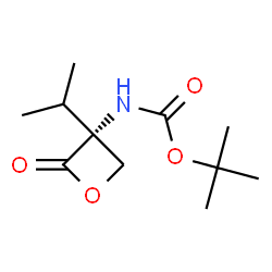 ChemSpider 2D Image | 2-Methyl-2-propanyl [(3R)-3-isopropyl-2-oxo-3-oxetanyl]carbamate | C11H19NO4