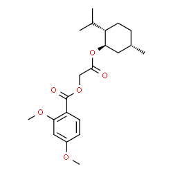 ChemSpider 2D Image | 2-{[(1R,2S,5S)-2-Isopropyl-5-methylcyclohexyl]oxy}-2-oxoethyl 2,4-dimethoxybenzoate | C21H30O6