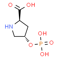 ChemSpider 2D Image | (4S)-4-(Phosphonooxy)-D-proline | C5H10NO6P
