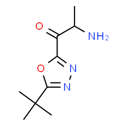 ChemSpider 2D Image | 2-Amino-1-[5-(2-methyl-2-propanyl)-1,3,4-oxadiazol-2-yl]-1-propanone | C9H15N3O2